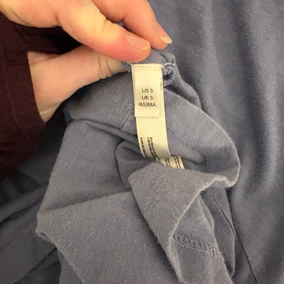 Anthropologie Daily Practice Blue Athletic Casual Long Sleeve Midi Dress Small - Picture 5 of 7